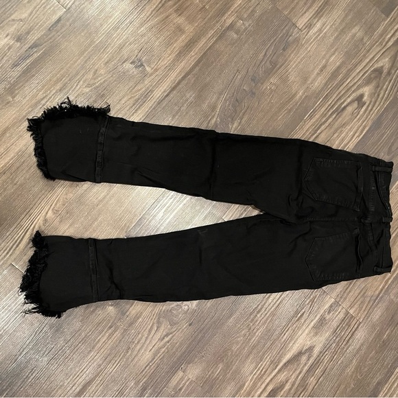 Reformation Black Frayed Hem Jeans - Picture 5 of 6